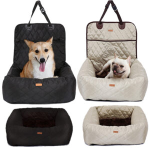 2-in-1 Pet Dog Carrier & Folding Car Seat Bed