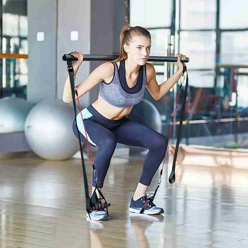 Pilates Bar Kit with Resistance Bands Home Gym - Image 2