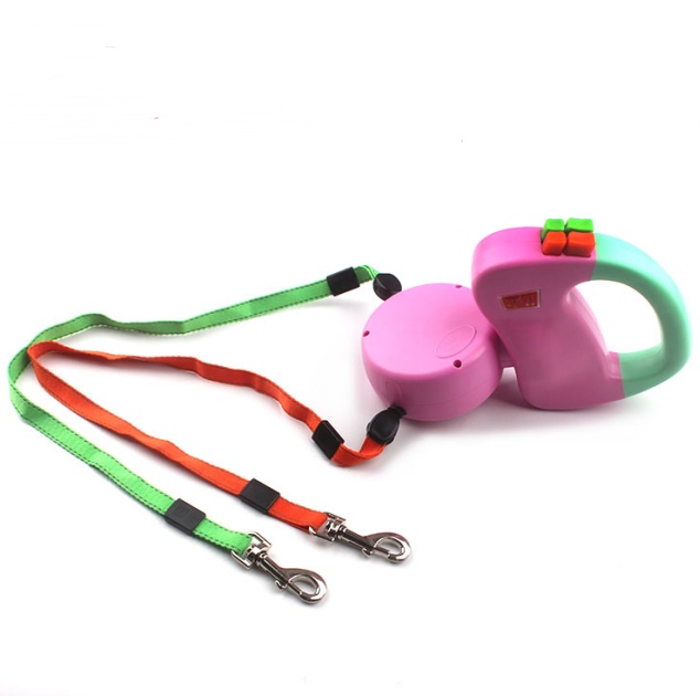 Retractable Dual Pet Dog Walking Leash - Nylon Automatic Rope - Image 5