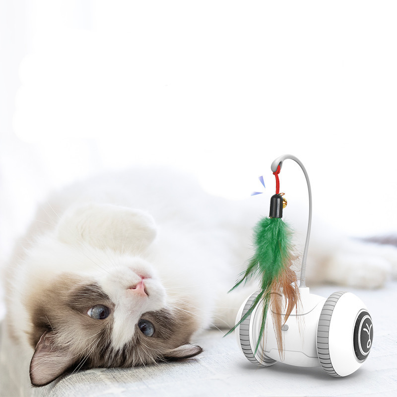 Interactive Cat Toy Robot with Interchangeable Feather Heads - Image 4