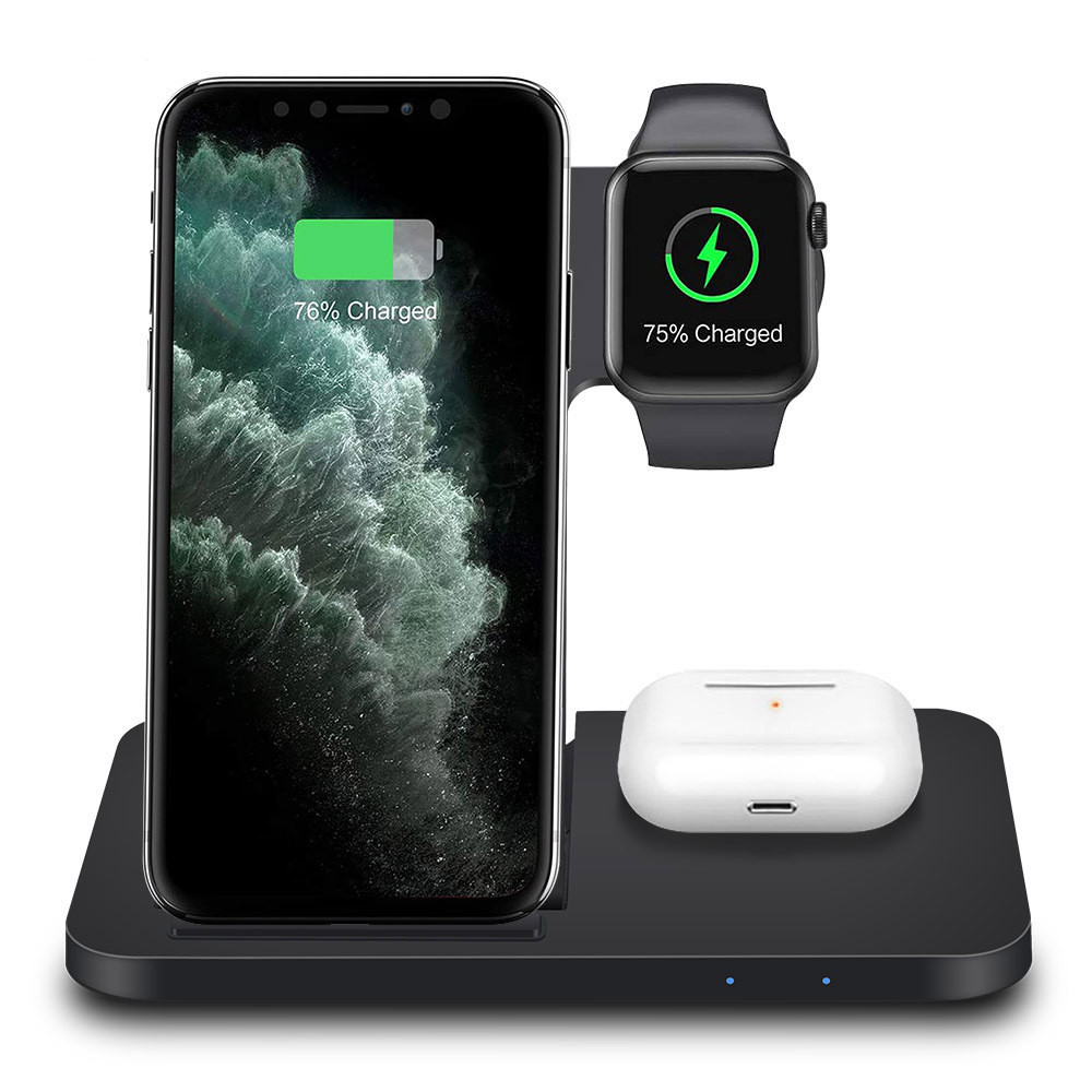 Folding 3-in-1 Wireless Charger, 15W Fast Charge - Image 2