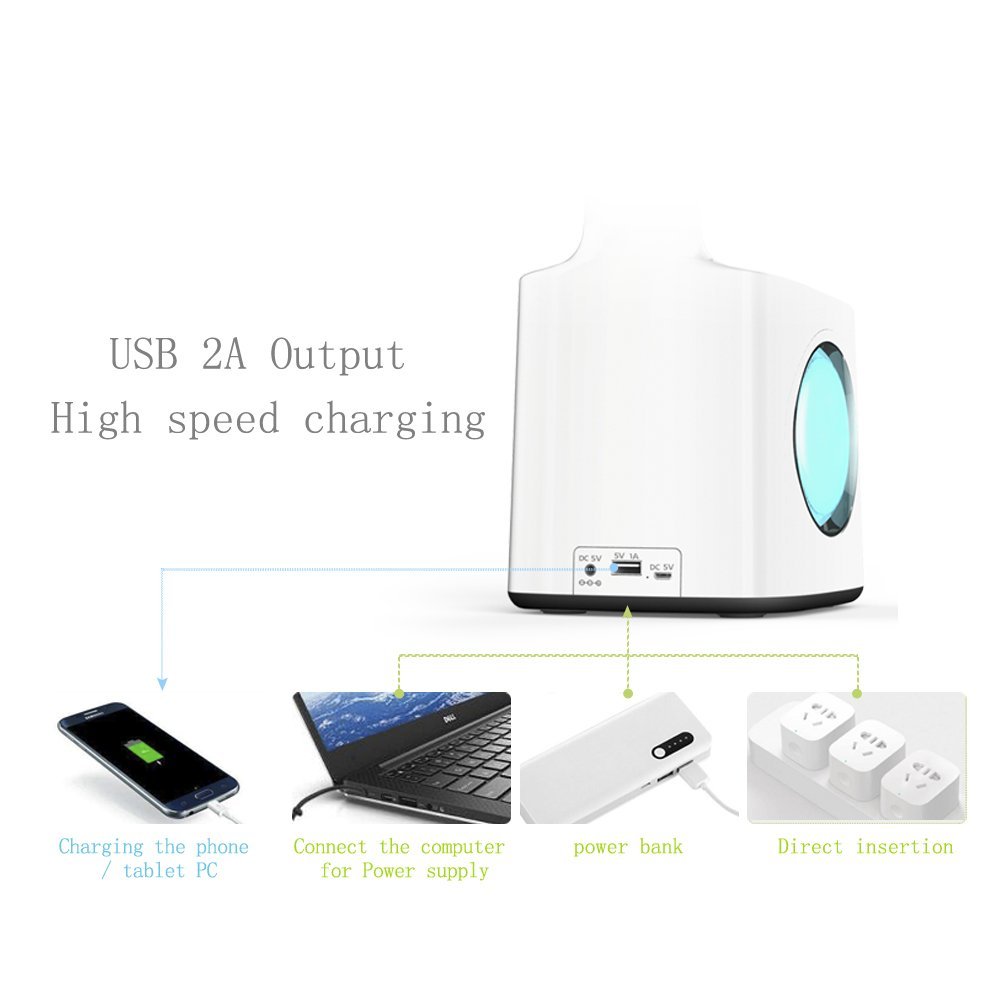 LED Desk Lamp with USB Charging, Clock & Pen Holder - Image 7