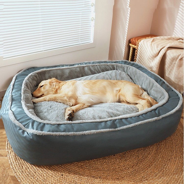 Winter Warm Dog Bed – Soft Plush Pet Nest for Sleep