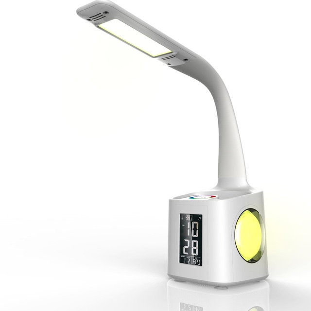 LED Desk Lamp with USB Charging, Clock & Pen Holder - Image 8