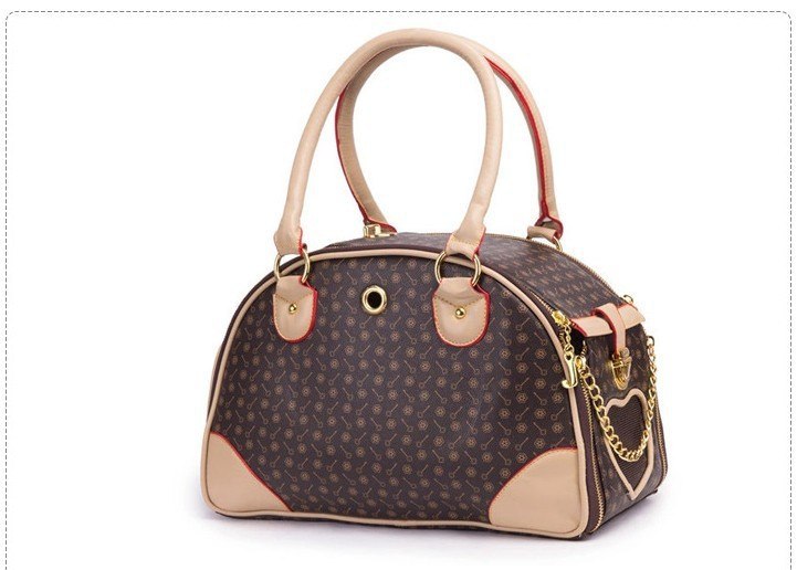 Anti-Squeeze Pet Travel Bag - PU Leather Dog Cat Carrier - Image 4
