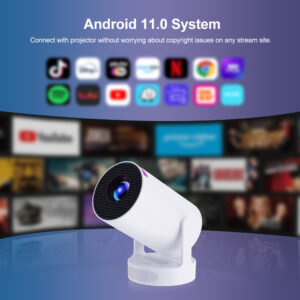 Portable Mini HD Home Projector, WXGA 1280x800, 40W Android (HY300)