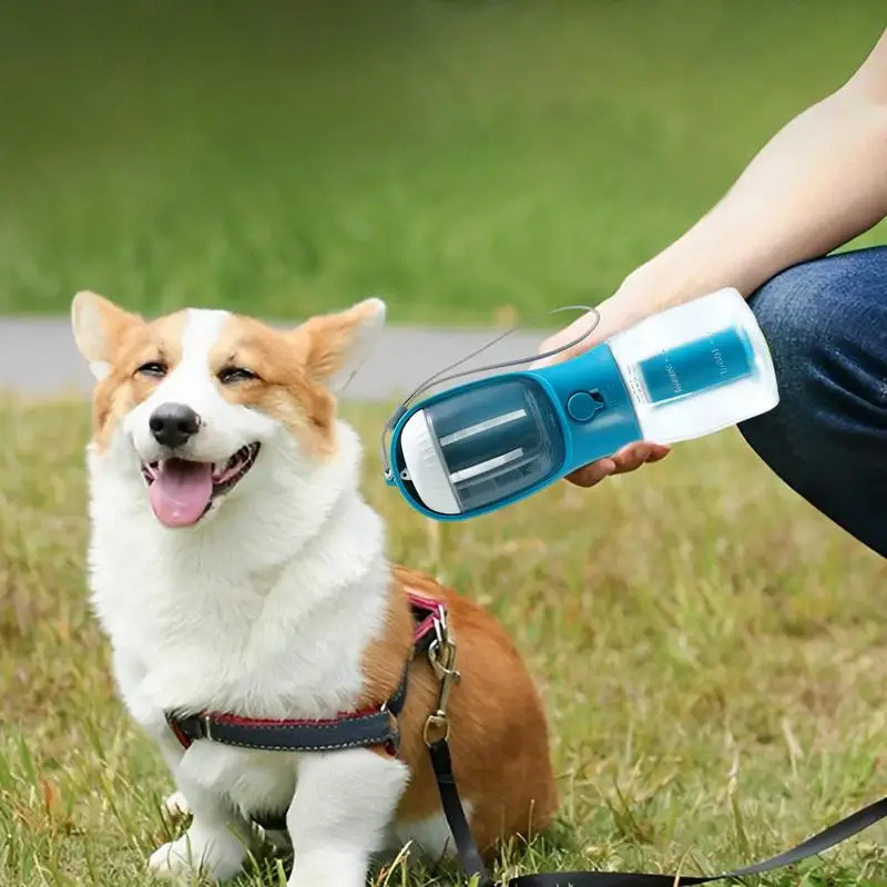 3-in-1 Dog Water Bottle – Food & Waste Bag Holder - Image 8