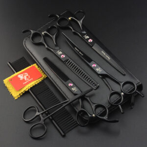 Pet Grooming Scissors Set - Stainless Steel 7-Piece Kit