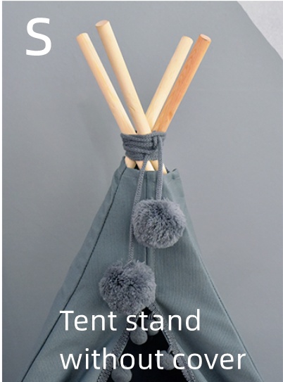 Pet Teepee Tent Bed - Canvas Pine Wood House for Cats and Small Dogs - Image 7