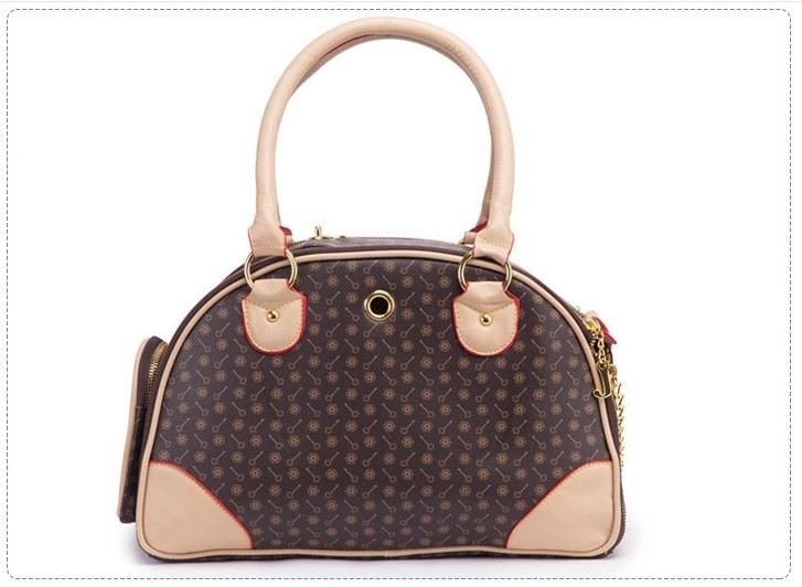 Anti-Squeeze Pet Travel Bag - PU Leather Dog Cat Carrier - Image 5