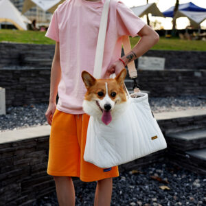 Portable Pet Messenger Bag - Cotton Memory Fabric Dog Cat Carrier