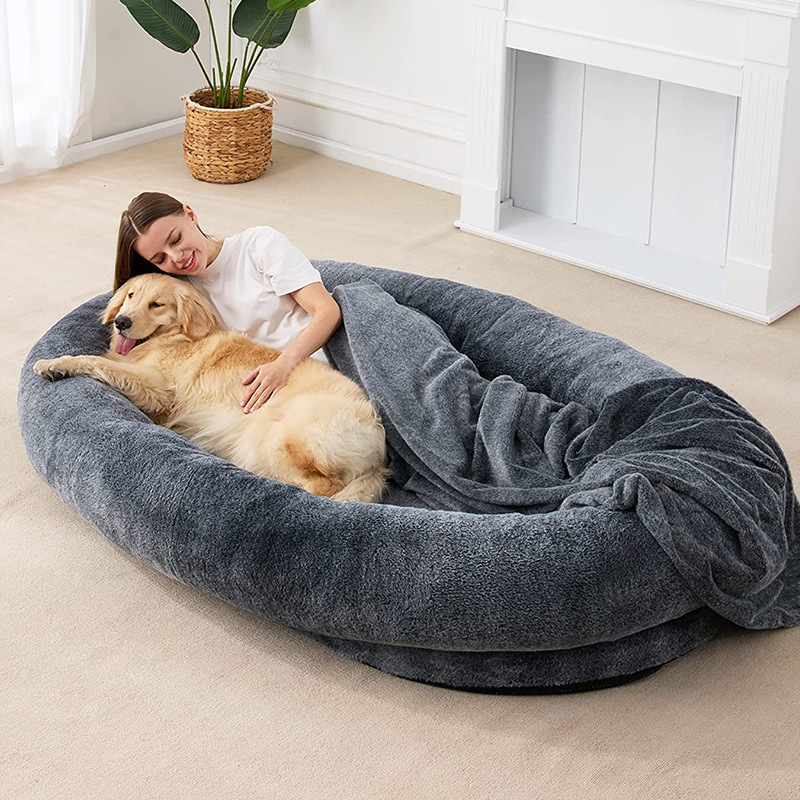 Large Human Dog Bed - Short Plush Sofa Bed for Big Dogs - Image 4