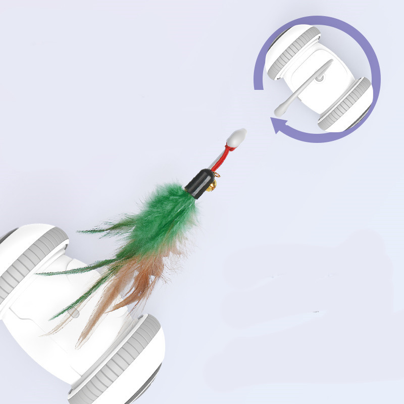 Interactive Cat Toy Robot with Interchangeable Feather Heads - Image 8