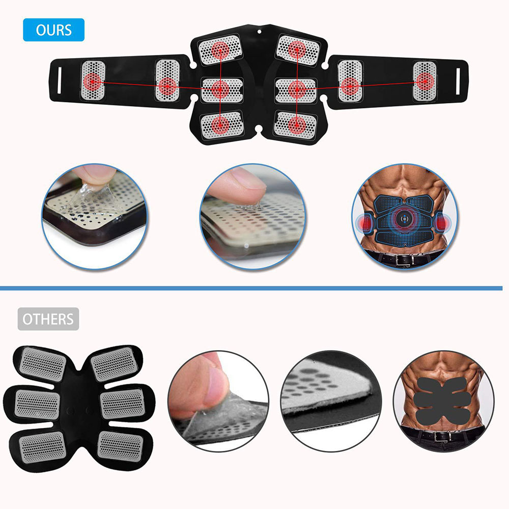 USB Rechargeable EMS Abs Trainer for Muscle Toning - Image 4