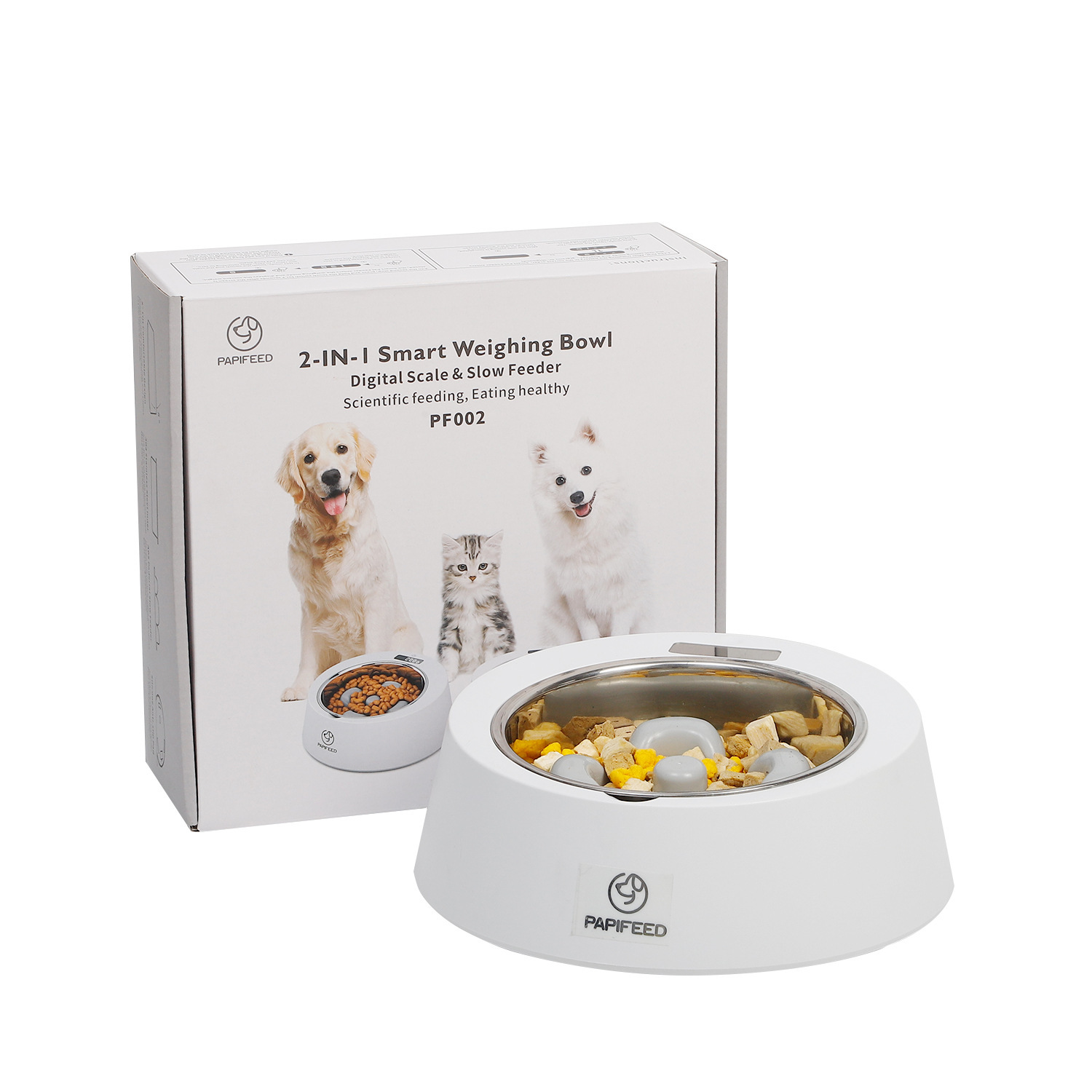 Smart Weighing Slow Feeder Dog Bowl for Cats & Dogs - Image 2