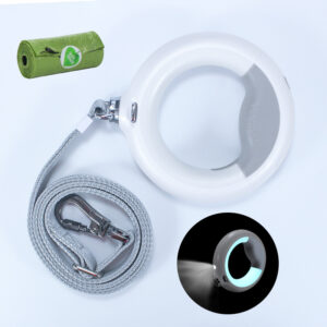 Retractable LED Dog Leash - Luminous Light Up Pet Lead