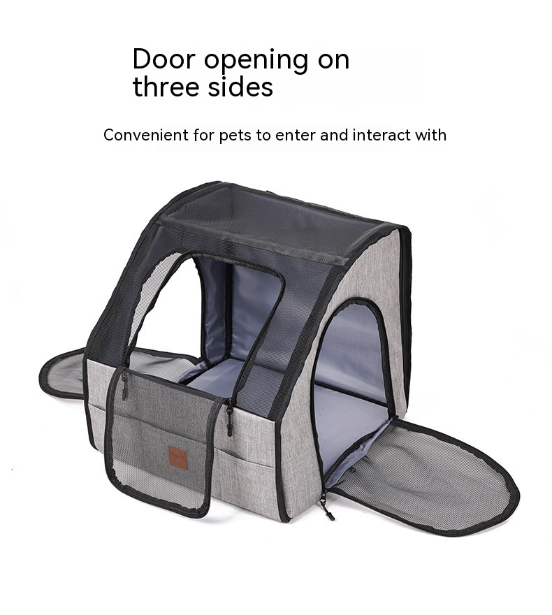 Portable Dog Car Cage Nest - Foldable Pet Travel Carrier for Outings - Image 9