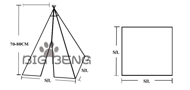 Pet Teepee Tent Bed - Canvas Pine Wood House for Cats and Small Dogs - Image 6