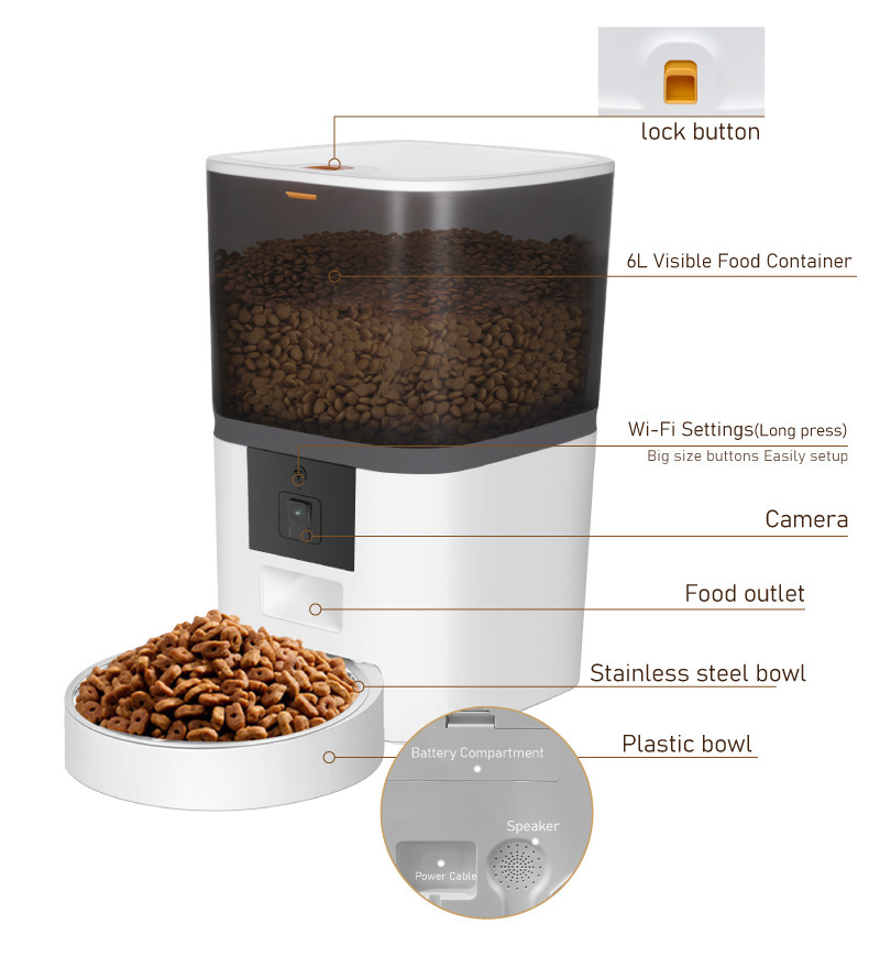 Video Camera Pet Feeder with Adjustable Performance for Dogs Cats - Image 5