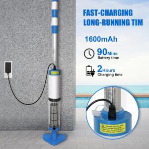 Wireless Underwater Vacuum Cleaner for Fish Ponds and Pools, Rechargeable