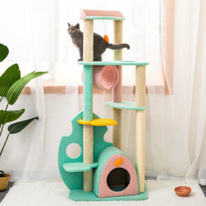 Cat Scratching Post Tower with Sisal Column & Perch
