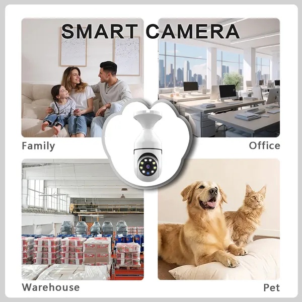Outdoor Light Bulb Security Camera 360° WiFi 2-Pack - Image 4