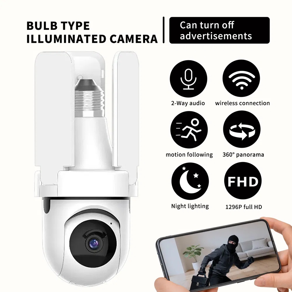 Three-Leaf LED Light Camera with Motion Tracking WiFi - Image 4