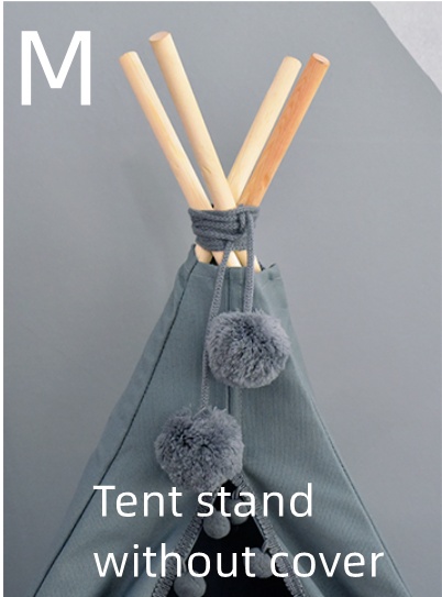Pet Teepee Tent Bed - Canvas Pine Wood House for Cats and Small Dogs - Image 8