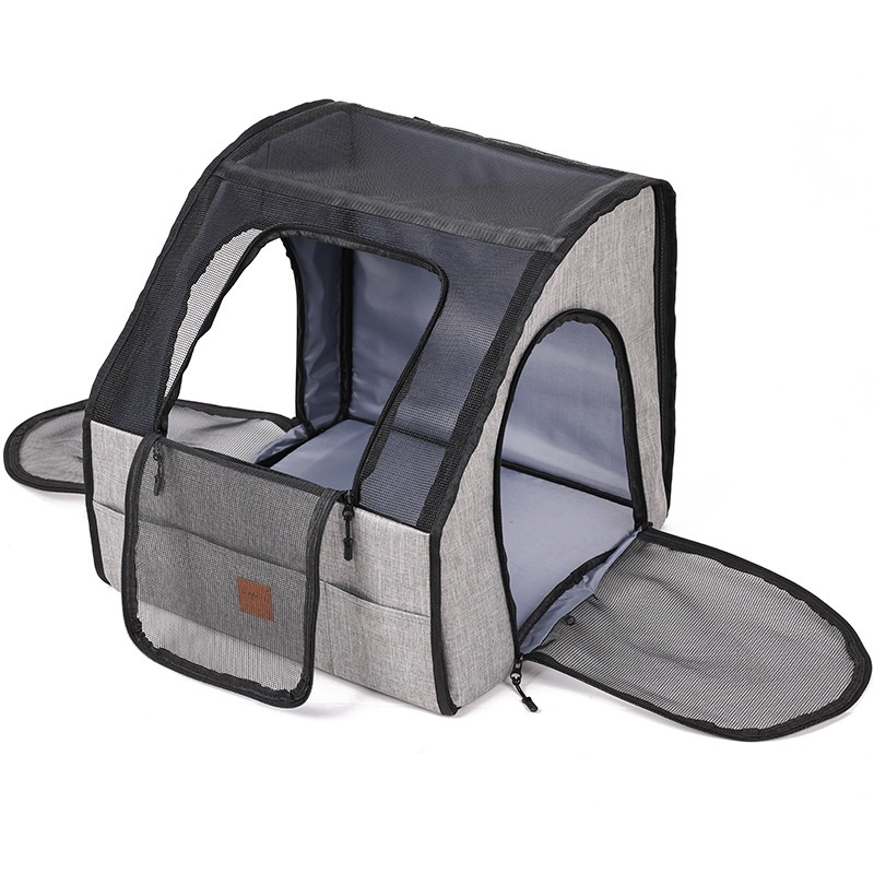 Portable Dog Car Cage Nest - Foldable Pet Travel Carrier for Outings - Image 4