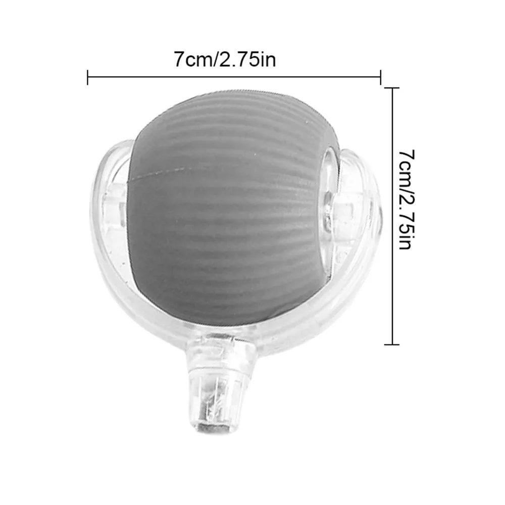 Interactive cat ball size chart showing 7 cm / 2.75 inch diameter
